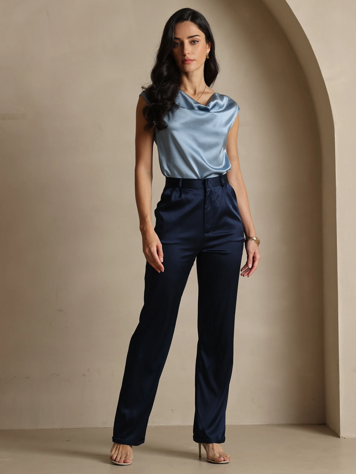 19Momme Silk Timeless Classic Straight Suit Pants