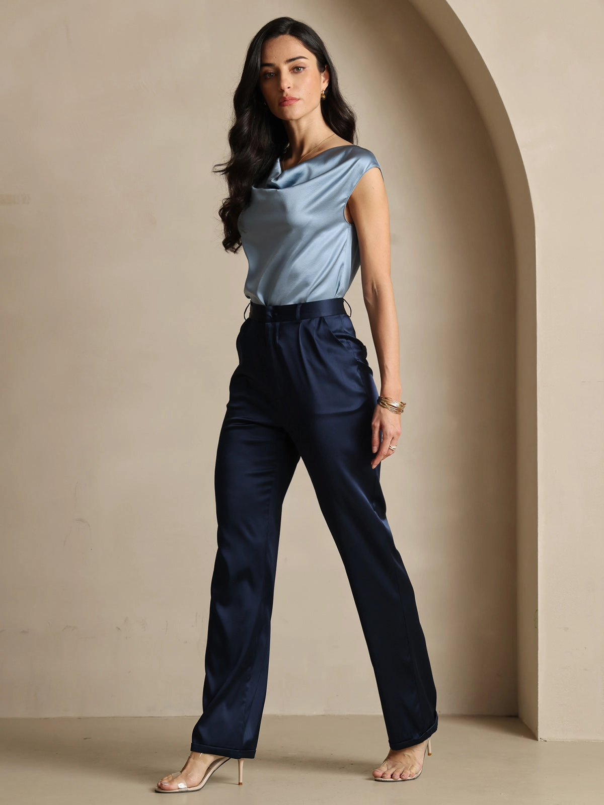 19Momme Silk Timeless Classic Straight Suit Pants
