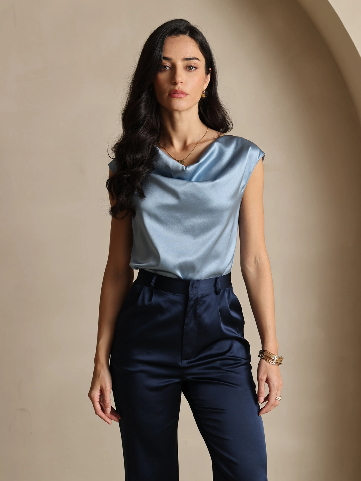 19Momme Silk Timeless Classic Straight Suit Pants