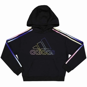 adidas - Girls' (Junior) Multi 3 Stripe Fleece Hoodie (GA8211)