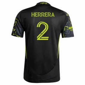 adidas Andrés Herrera Columbus Crew Authentic Away Jersey w/ MLS Patches 25/26 (Black/Yellow)