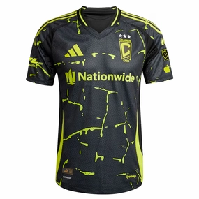 adidas Columbus Crew Authentic Away Jersey w/ MLS Patches 25/26 (Black/Yellow)