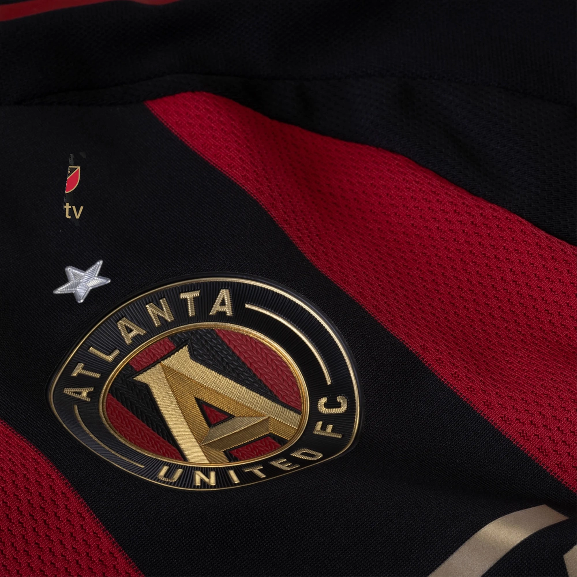 adidas Derrick Williams Atlanta United Authentic Home Jersey w/ MLS Patches 25/26 (Red/Black)