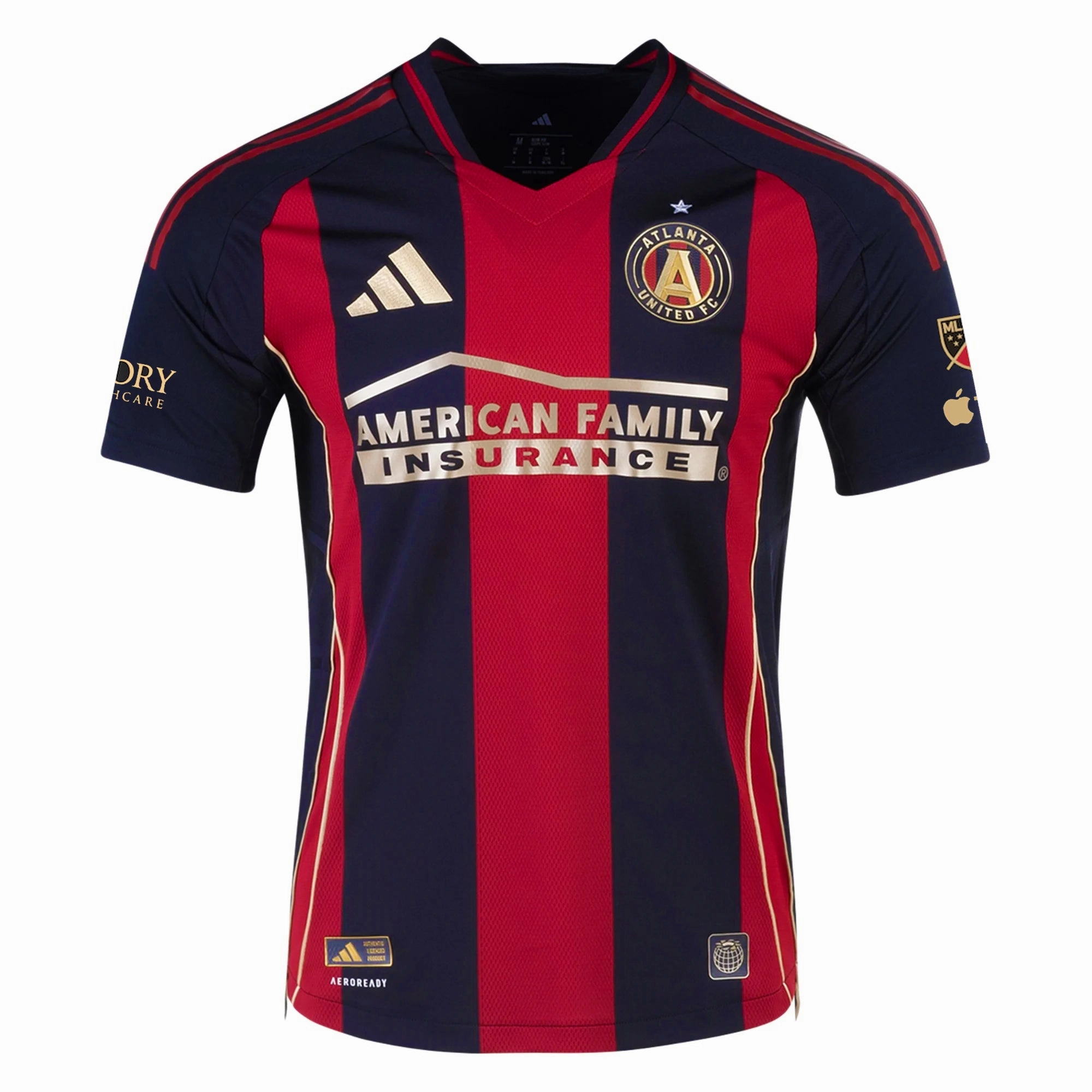 adidas Derrick Williams Atlanta United Authentic Home Jersey w/ MLS Patches 25/26 (Red/Black)