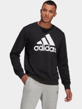 Adidas Essentials Men Lifestyle Sweatshirt Black/White