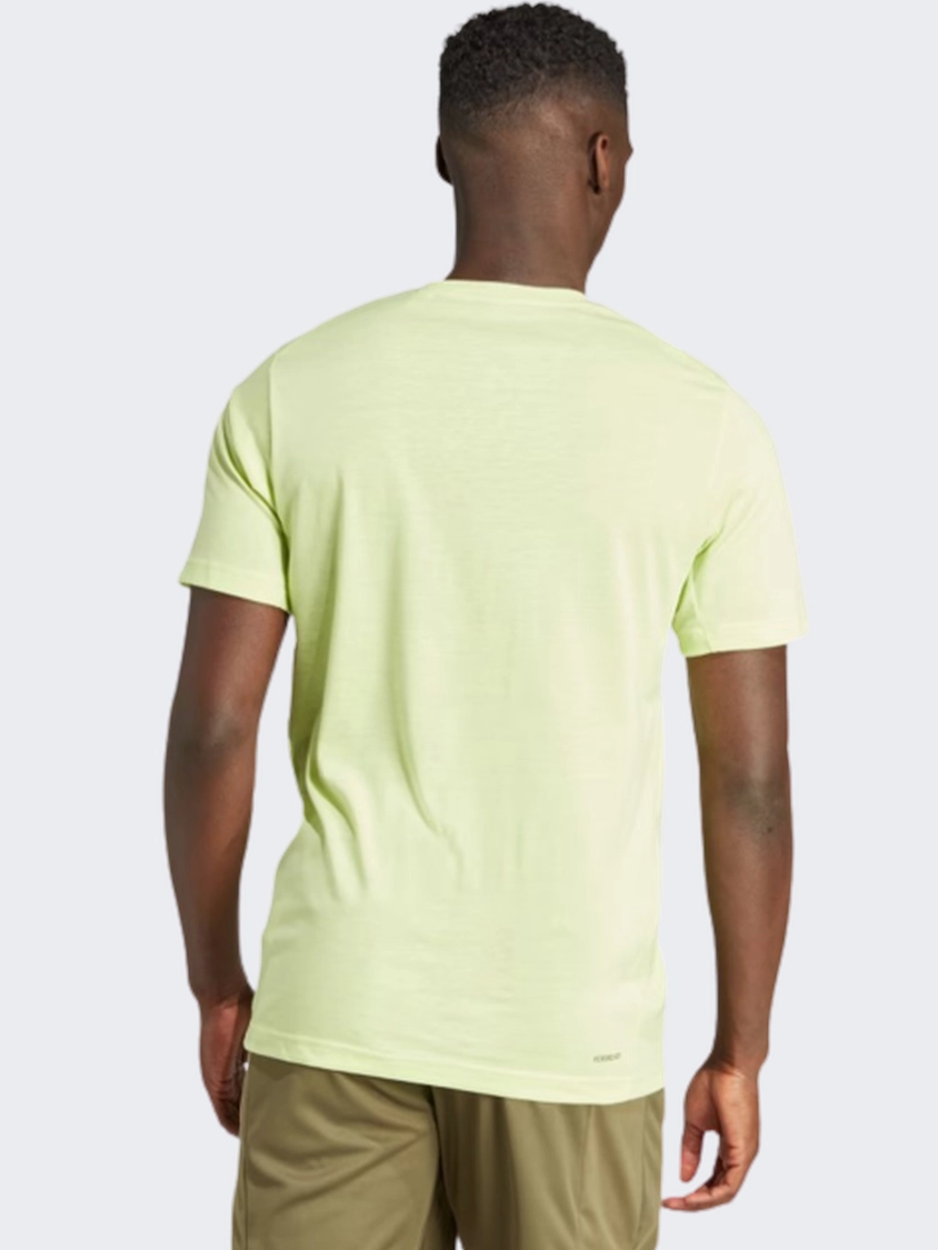 Adidas Essentials Seasonal Men Training T-Shirt Pulse Lime/Silver