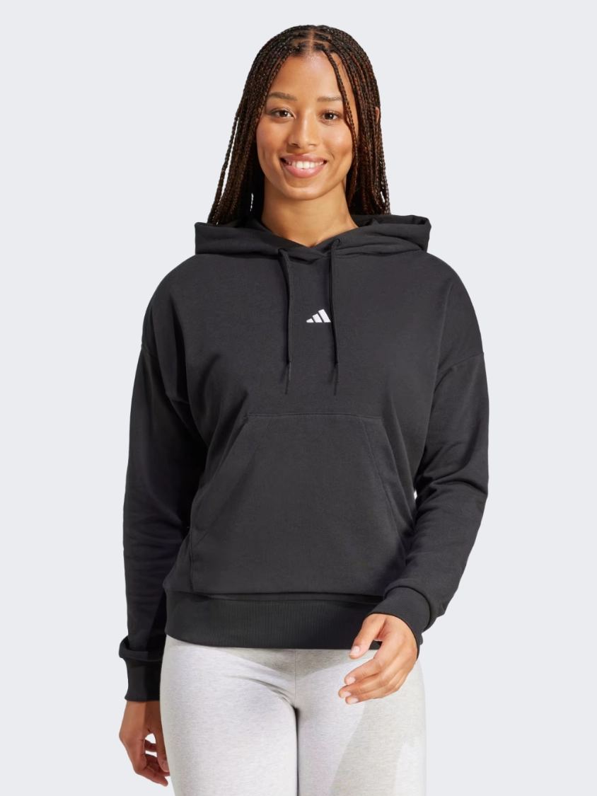 Adidas Essentials Small Logo Women Sportswear Hoody Black/White