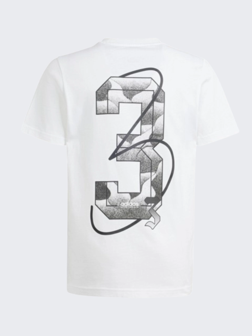 Adidas Hot Tiro Boys Sportswear T-Shirt White/Silver