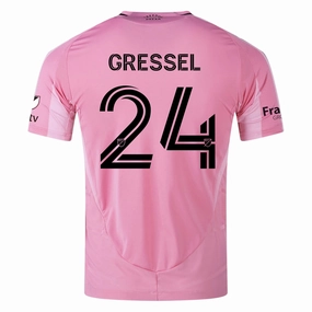 adidas Julian Gressel Inter Miami CF Authentic Home Jersey 25/26 w/ MLS Patches   Sponsor (Easy Pink)