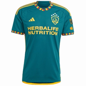 adidas La Galaxy Authentic Away Jersey w/ MLS   Apple TV Patch 23/24 (Green/Yellow)