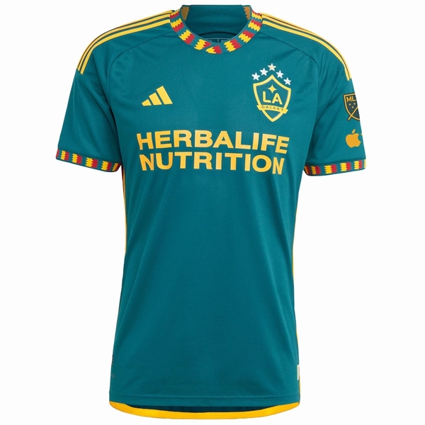 adidas La Galaxy Authentic Away Jersey w/ MLS   Apple TV Patch 23/24 (Green/Yellow)