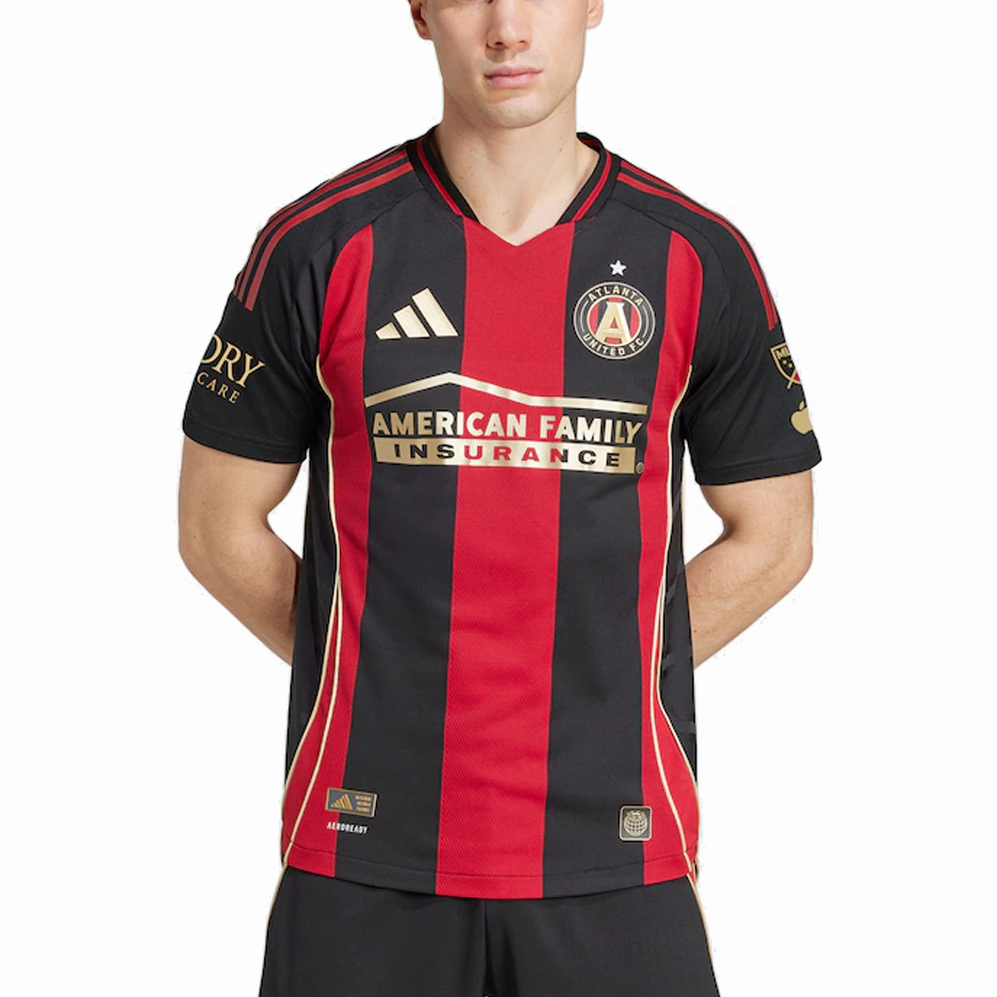 adidas Matt Edwards Atlanta United Authentic Home Jersey w/ MLS Patches 25/26 (Red/Black)