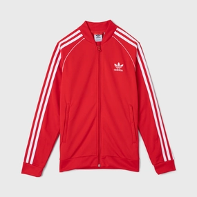 adidas Originals Junior Boys' SST Track Jacket Vivid Red / White