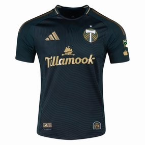 adidas Portland Timbers Authentic Home Jersey w/ MLS & Apple Patch 25/26 (Green/Gold)