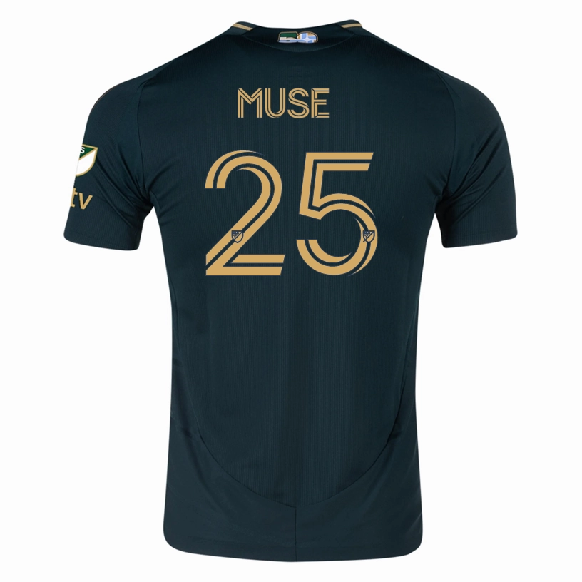 adidas Trey Muse Portland Timbers Authentic Home Jersey w/ MLS & Apple Patch 25/26 (Green/Gold)