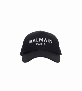 Balmain Curved Peak Logo Embroidered Baseball Cap