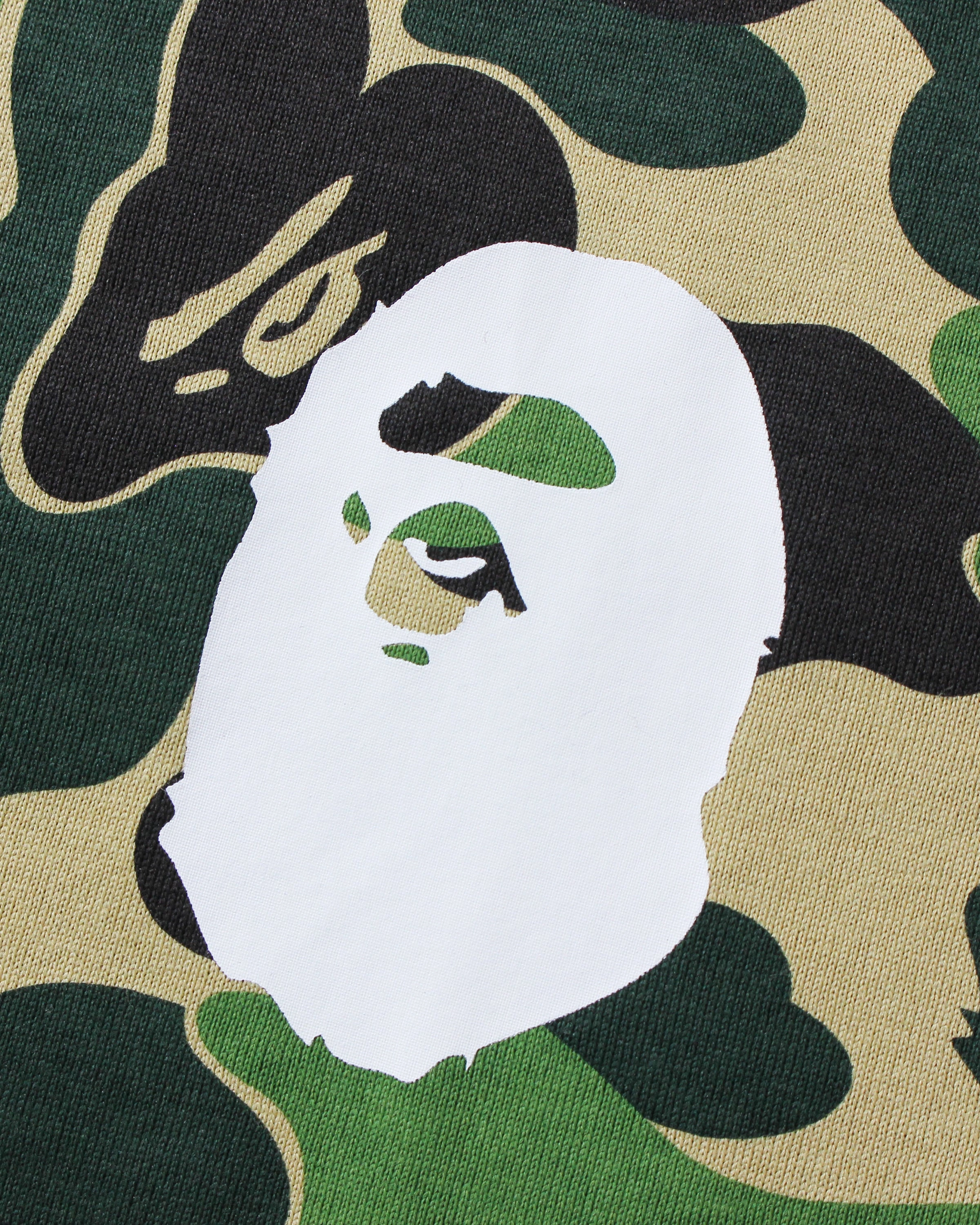BAPE BIG ABC CAMO APE HEAD RELAXED FIT TEE - GREEN