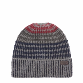 Barbour Harray Beanie Hat Blue Granite