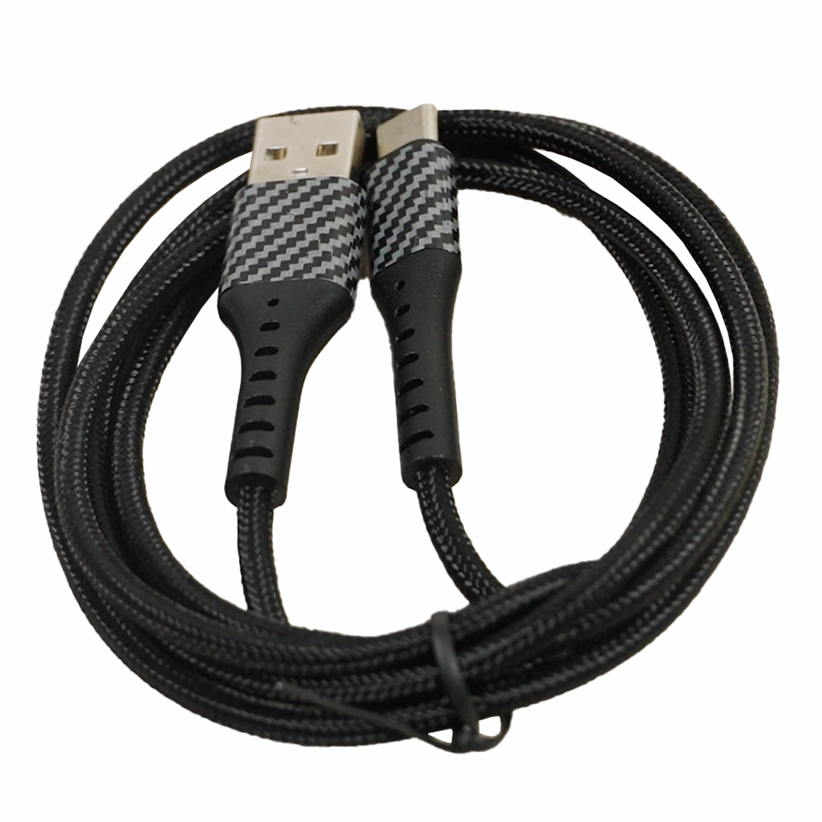 Charging Cable Carbon Fiber USB to USB-C 4FT 3 Amp - 3 Pieces Per Pack 24575