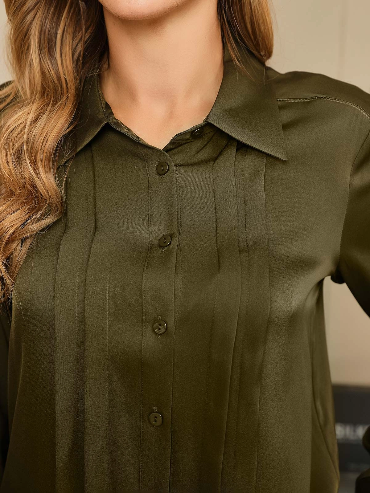 Clearance(US Warehouse) -Classic Button Silk Long Sleeve Shirt