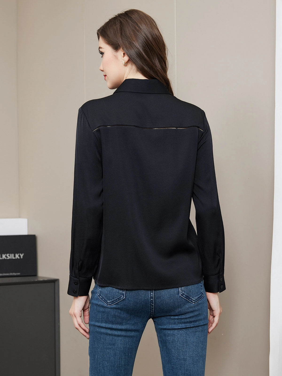 Clearance(US Warehouse) -Classic Button Silk Long Sleeve Shirt