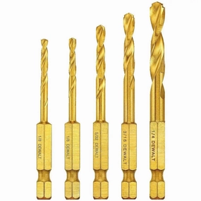 DEWALT DD5155-Impact Ready Titanium Nitride Coated Drill Bit Set, 5Pc