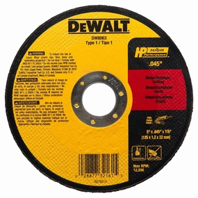 DEWALT DW8063-5-Inch By .045-Inch By 7/8-Inch A60T Abrasive Metal/Inox Cutting Wheel