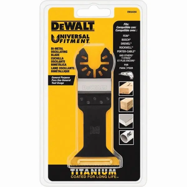 DEWALT DWA4204-1-3/4 In Titanium Oscillating Tool Blade For Wood with Nails (1 Pack)