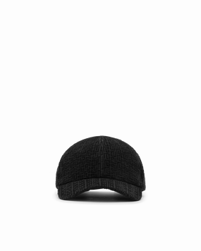 Embossed Velvet Monogram Baseball Cap