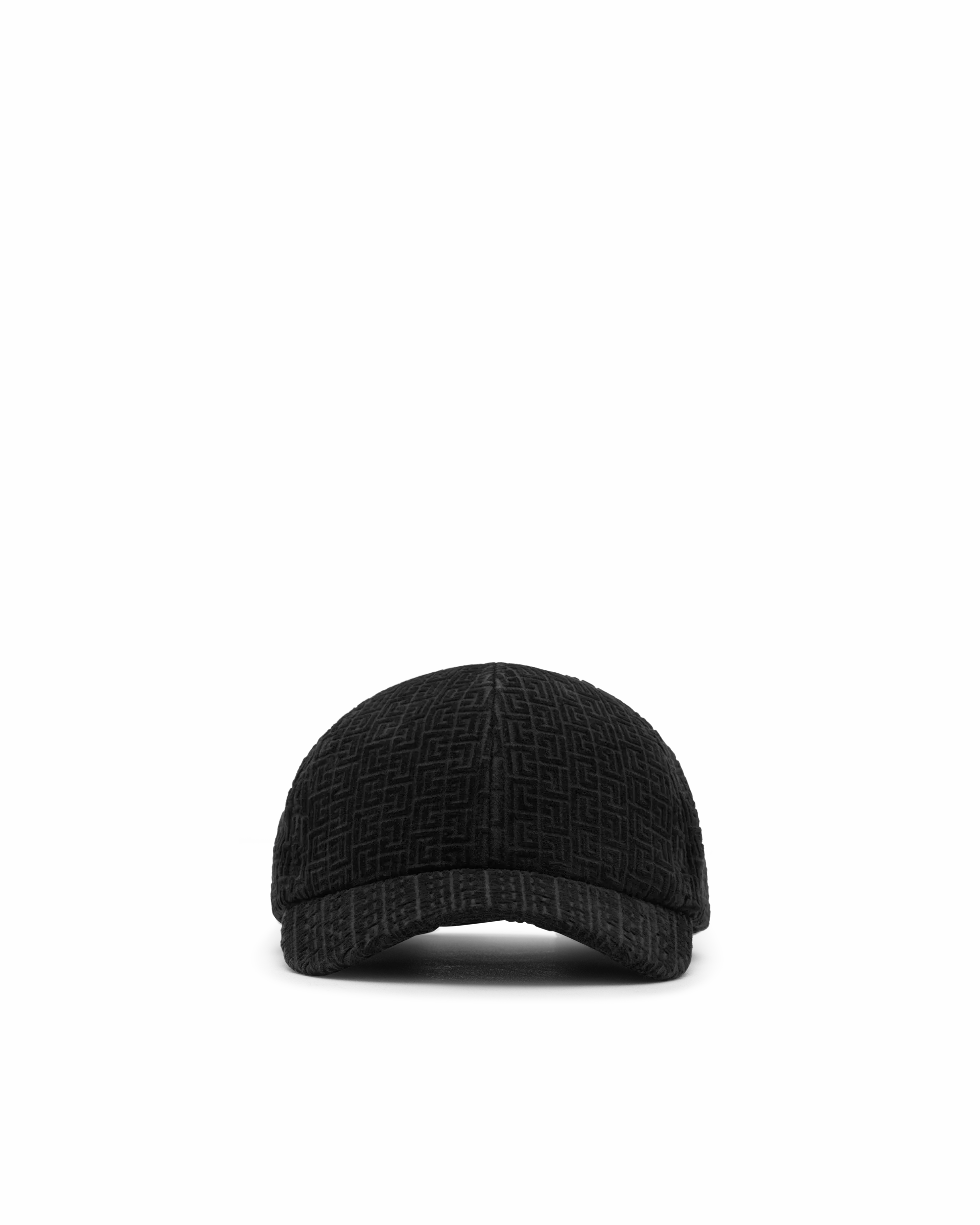 Embossed Velvet Monogram Baseball Cap