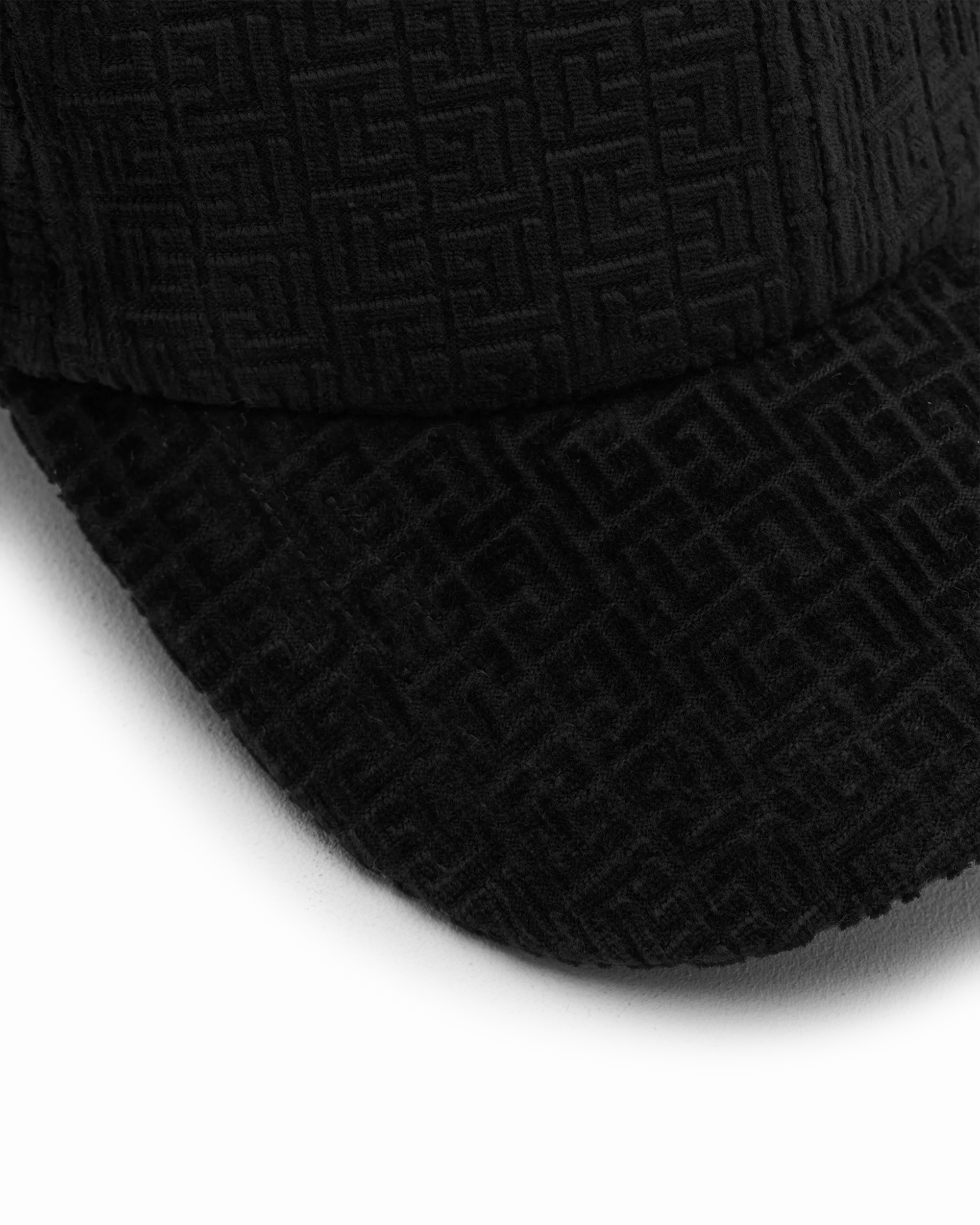 Embossed Velvet Monogram Baseball Cap