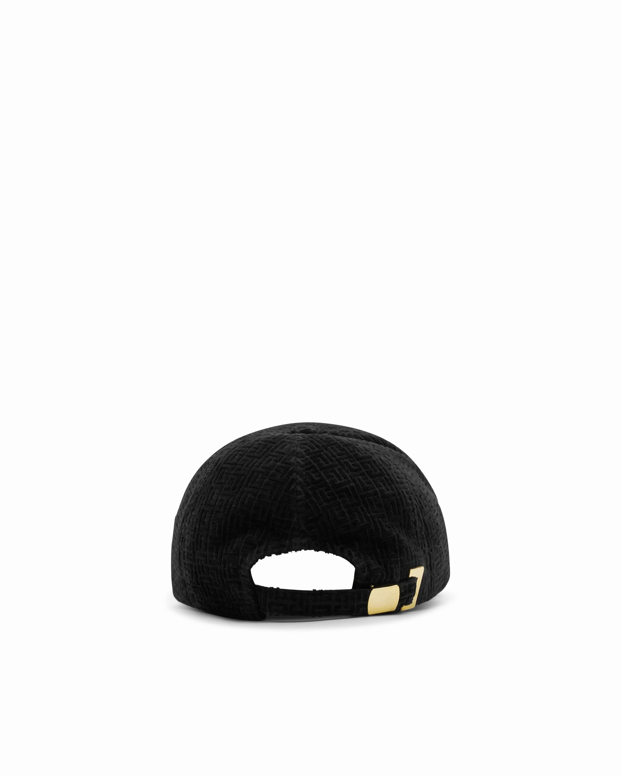 Embossed Velvet Monogram Baseball Cap