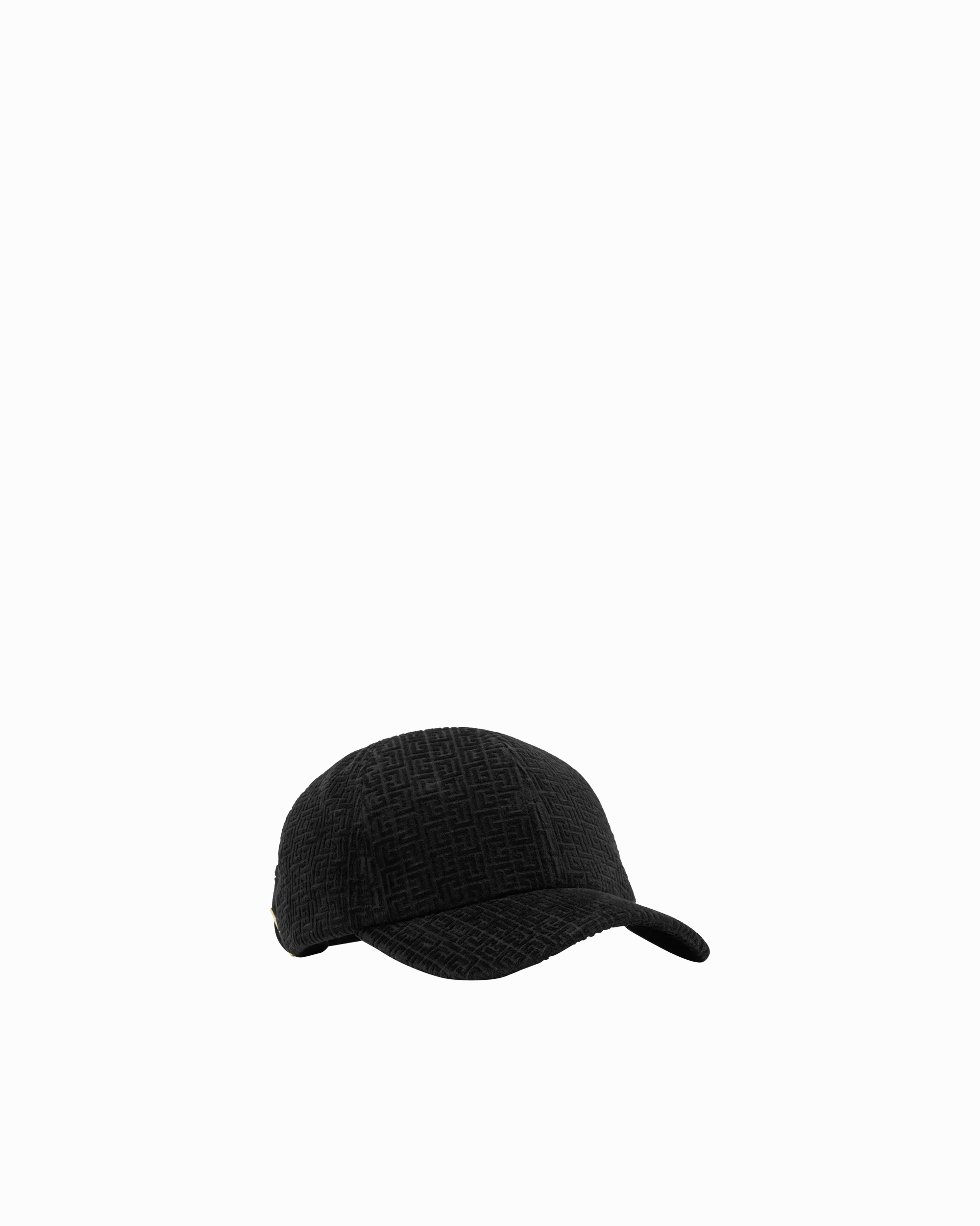 Embossed Velvet Monogram Baseball Cap