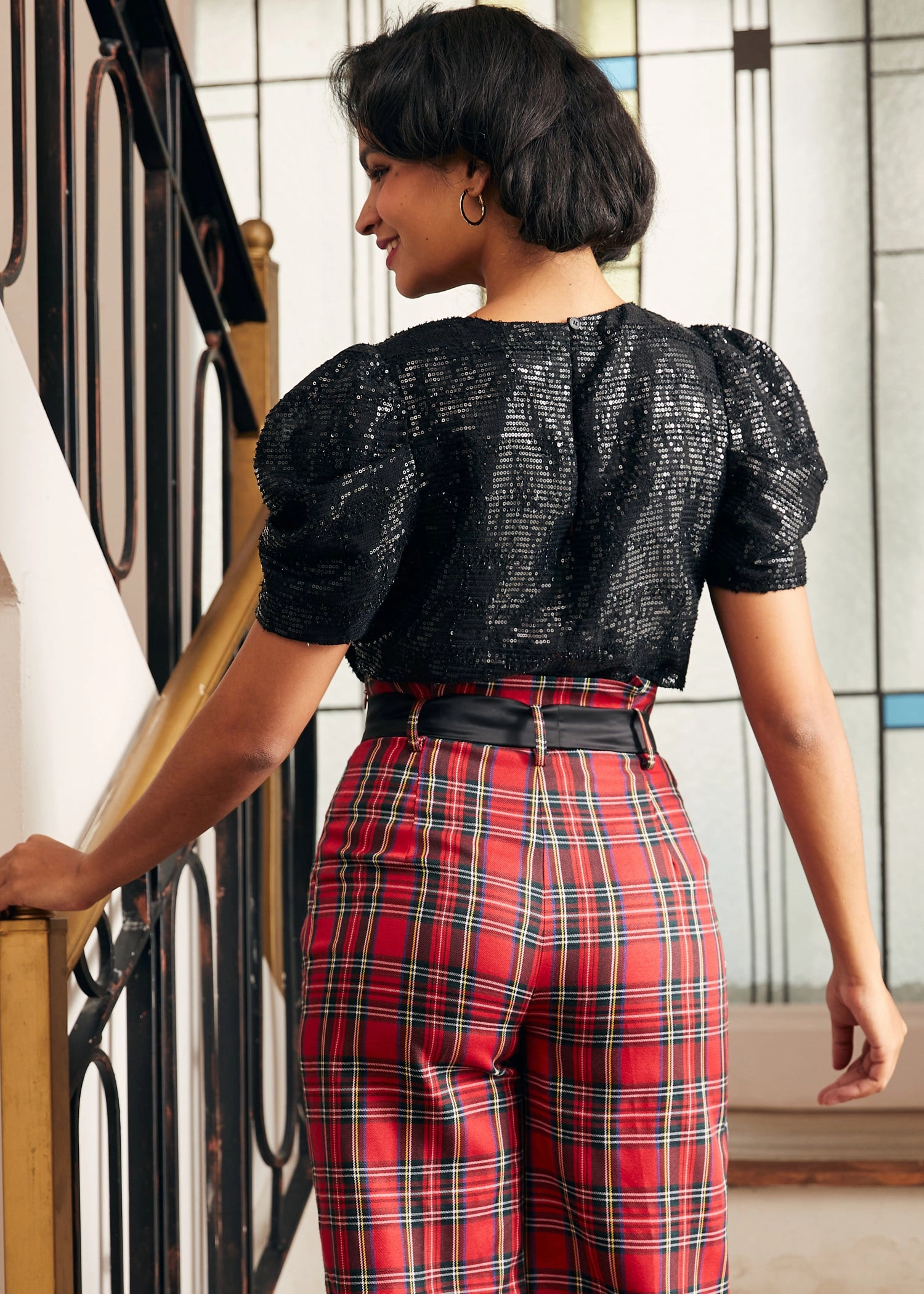 Festive Frolic Bubble Sleeve Crew