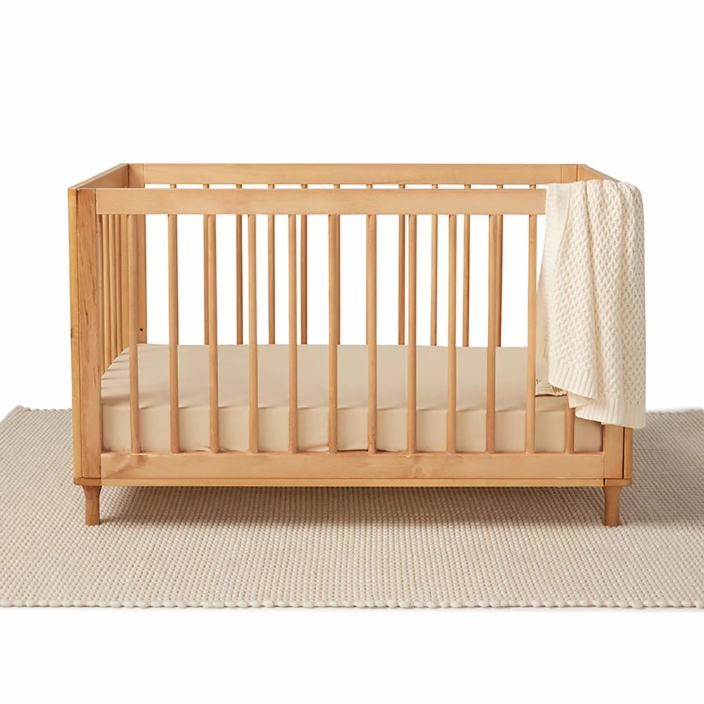 Fitted Cot Sheet - Pebble
