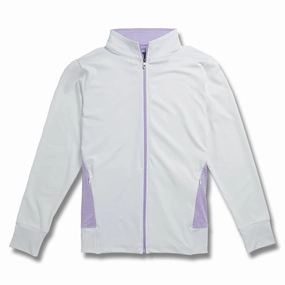 FootJoy Full Zip Midlayer Golf Jacket White/Orchid Heather - FW20 Women