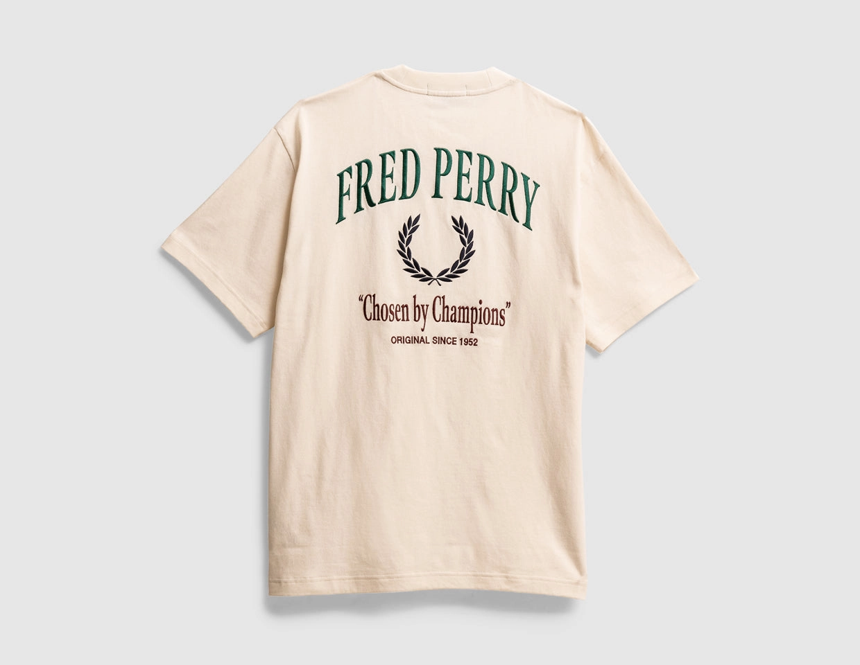 Fred Perry Embroidered T-shirt Ecru