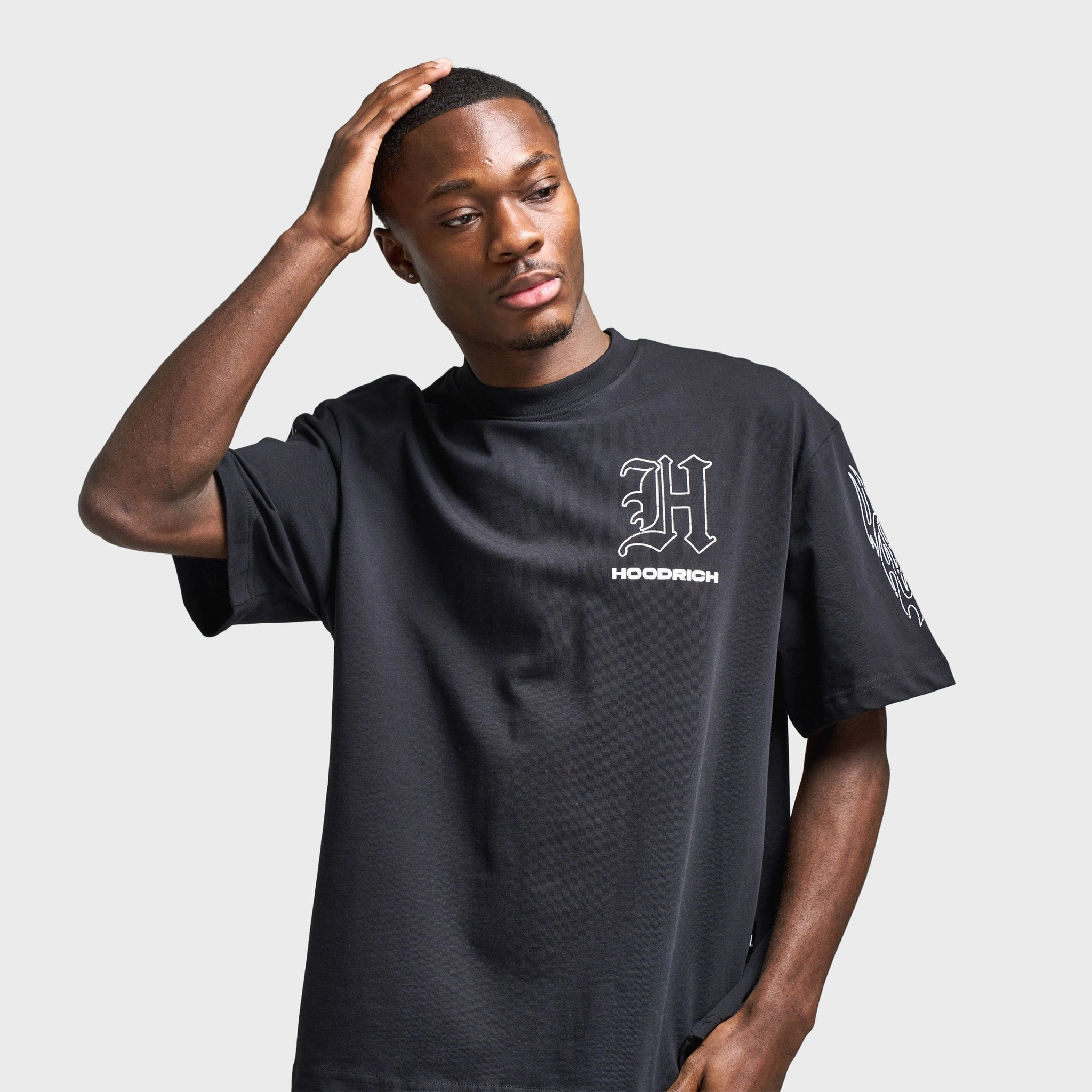 Hoodrich Chroma Oversized Graphic T-Shirt Black / Grey