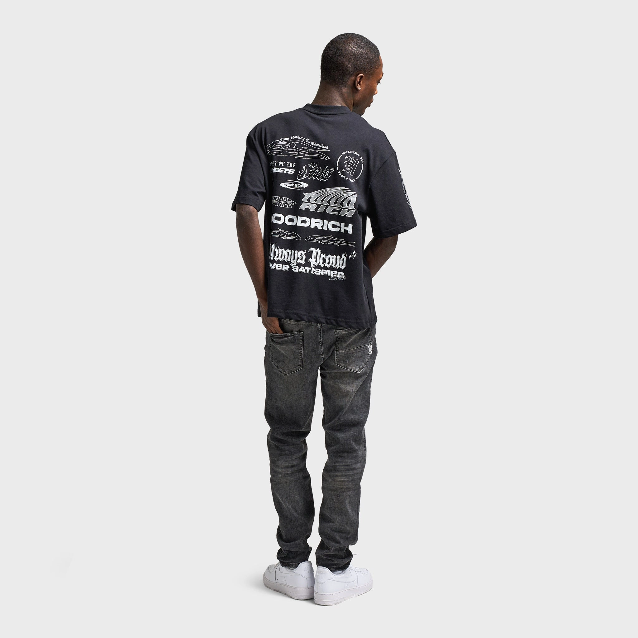 Hoodrich Chroma Oversized Graphic T-Shirt Black / Grey