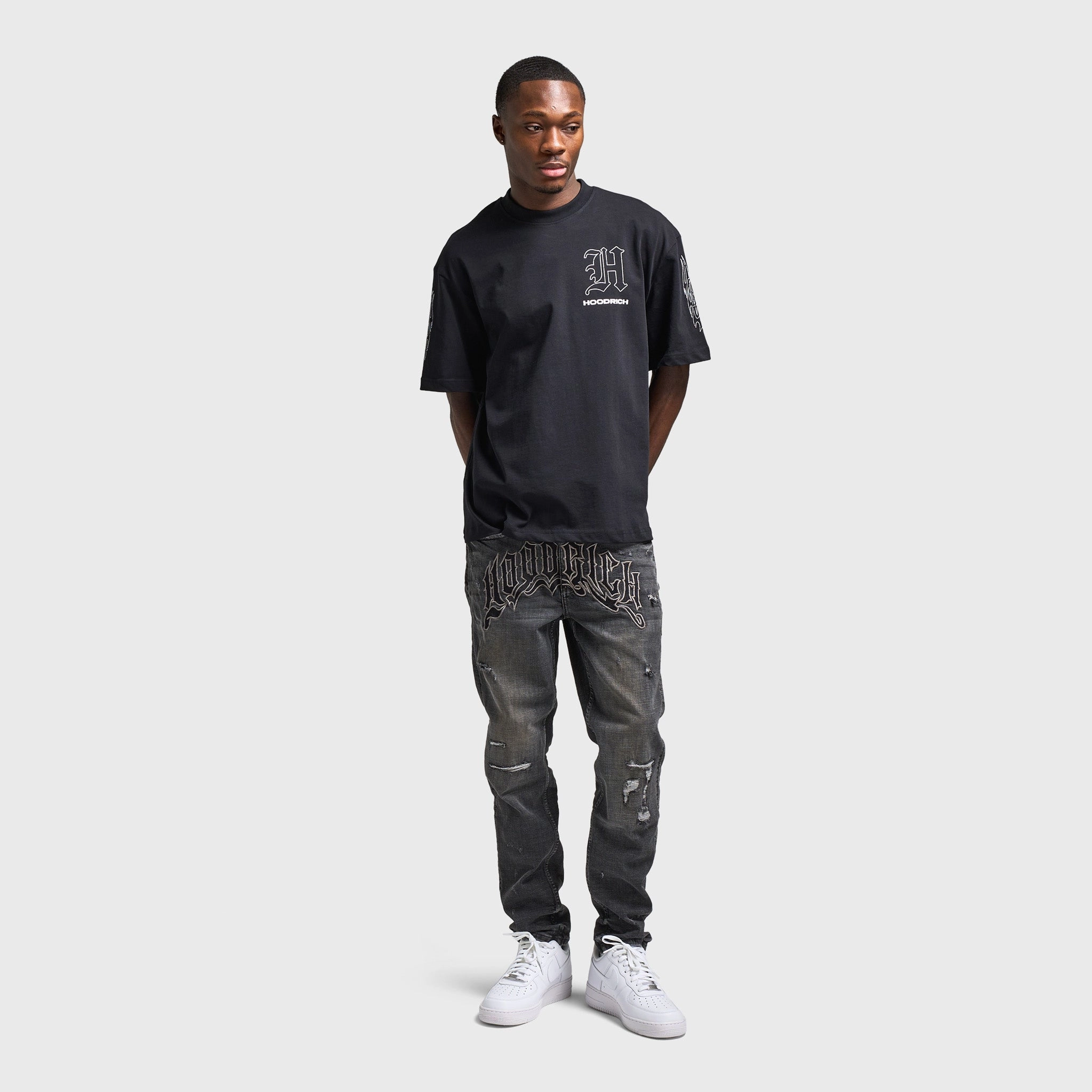 Hoodrich Chroma Oversized Graphic T-Shirt Black / Grey