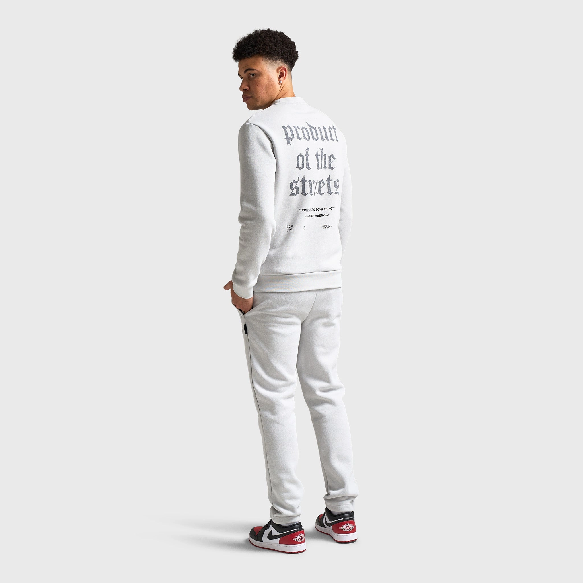 Hoodrich Shadow Sweatshirt Quiet Gray / Lava Smoke - Lychee