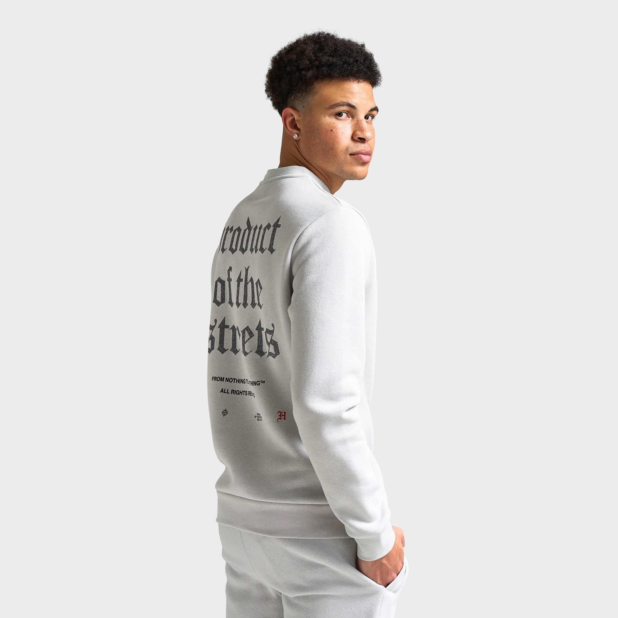 Hoodrich Shadow Sweatshirt Quiet Gray / Lava Smoke - Lychee