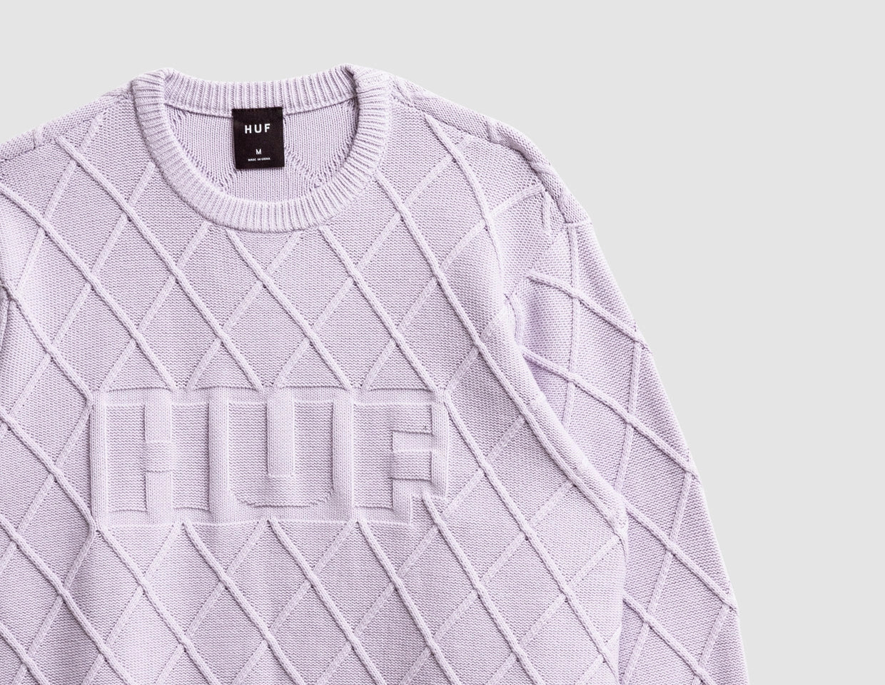 HUF Grid Crewneck Dust Purple
