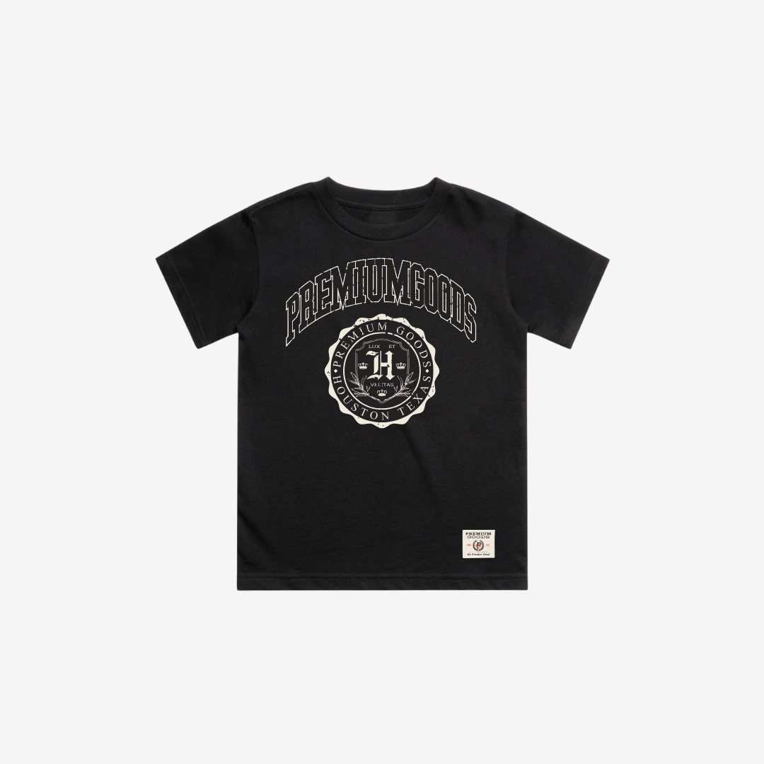 kids premiumgoods. tee crest (faded black)