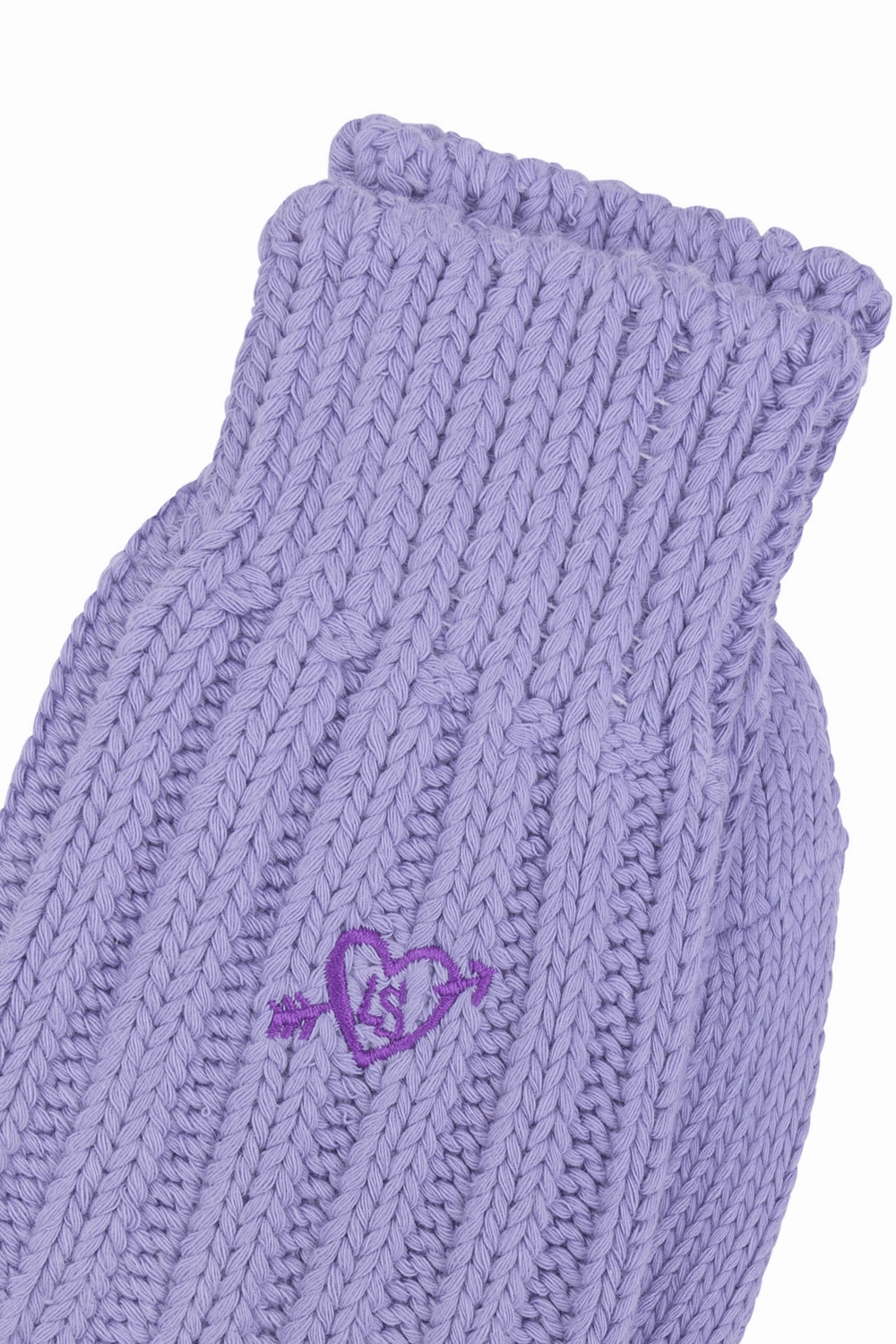 Knitted Ribbed Socks Purple