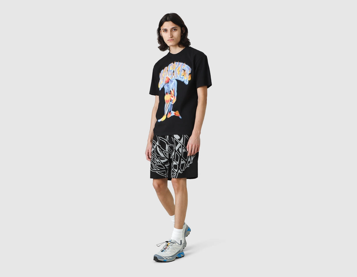 MARKET Icy Hot T-shirt / Washed Black
