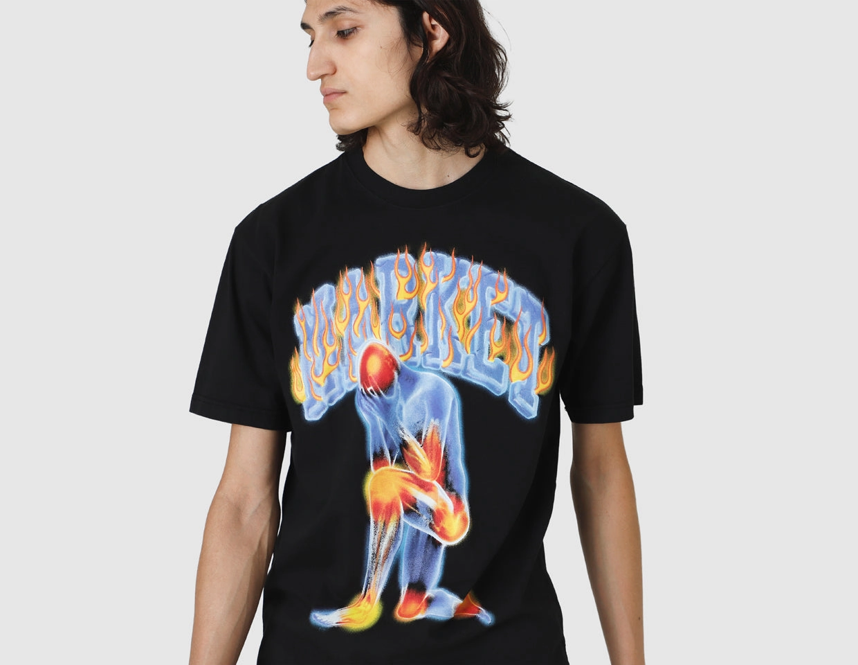 MARKET Icy Hot T-shirt / Washed Black