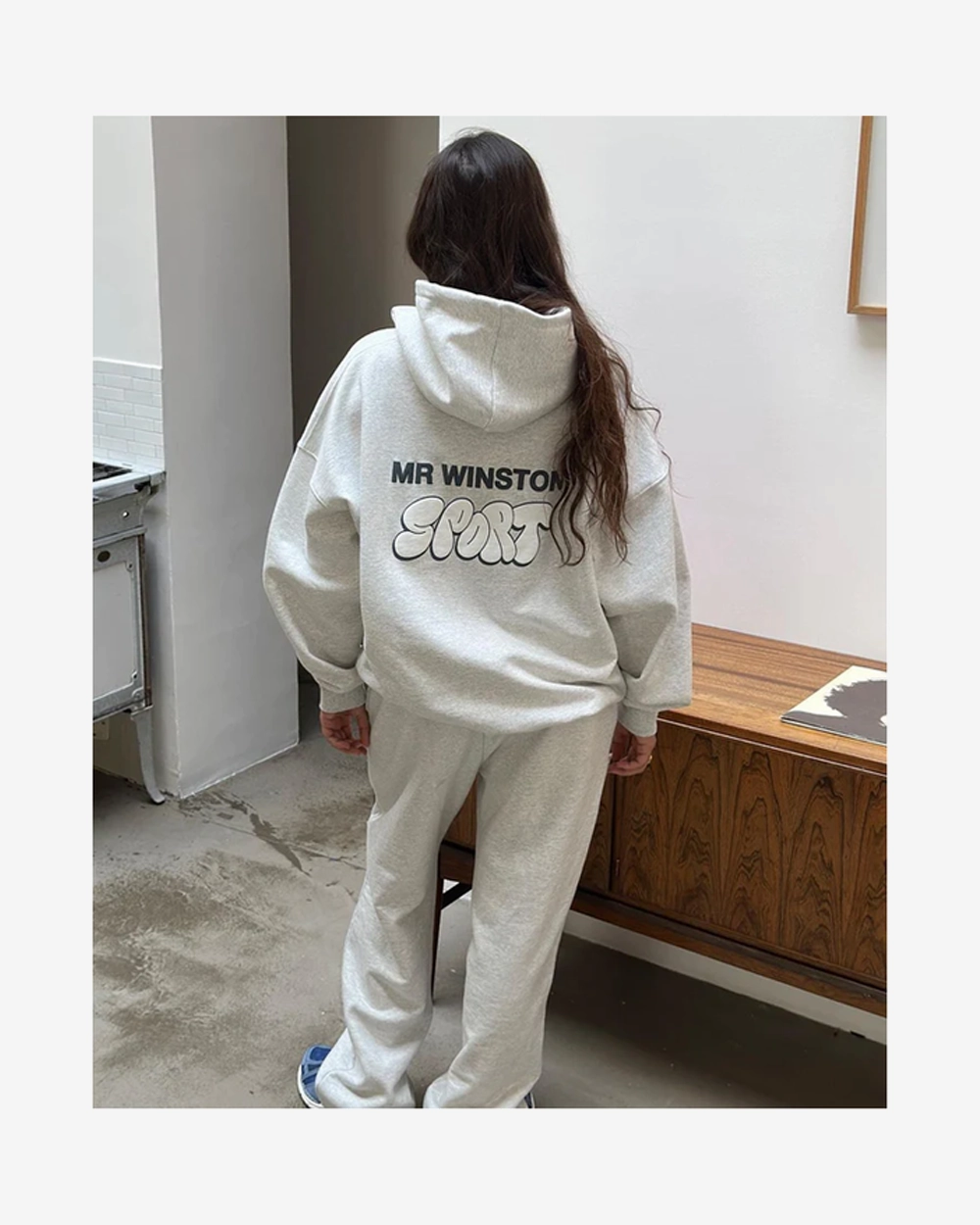 MR WINSTON PARIS EDITION GREY MARLE HOODIE (NEW)