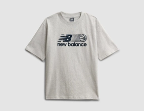 New Balance Hoops T-Shirt Ash