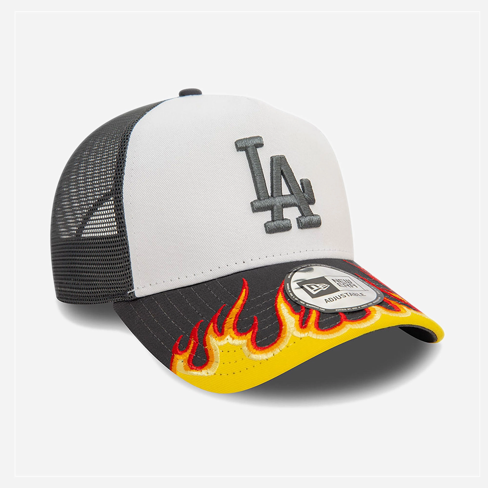 NEW ERA | MLB FLAME TRUCKER LOSDOD GRH { WHITE/BLACK/YELLOW